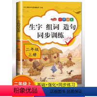 [正版]小学二年级上册生字组词造句同步训练字词句训练本人教版部