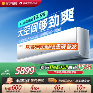 [格力官方旗舰店]格力空调Ai节能王子新一级能效小2匹变频空调挂机KFR-46GW/NhLa1BG冷暖家用低音