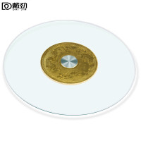 戴劲餐桌转盘酒店饭店食堂钢化玻璃圆形底座转盘圆桌转盘直径78CM