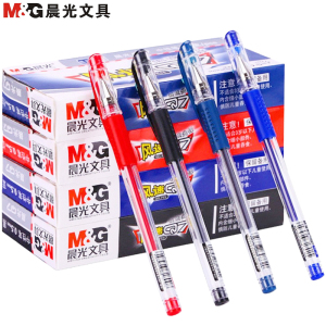 晨光(M&G) Q7 拔盖中性笔 风速 红色 0.5mm 12支/盒 4盒装