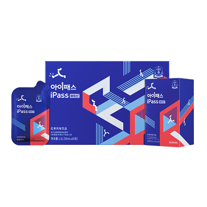 正官庄红参饮品iPass聪明力多重营养一撕即饮50ml*30包