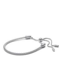 Pandora 女手链滑动银链无色简约百搭日常饰品