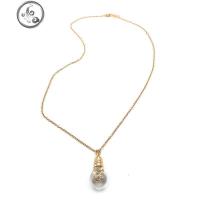 AMB灯泡项链ins毛衣链百搭925纯银水晶吊坠锁骨链男女简约网红 JiMi