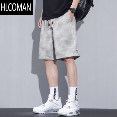 HLCOMAN国风短裤新款2025男高级感潮流宽松运动五分夏季薄款冰丝裤子