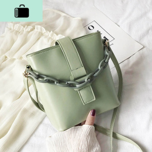 春夏港风复古小包包女2020新款潮时尚水桶包百搭宽肩带单肩斜挎包NEW LAKE女士单肩包