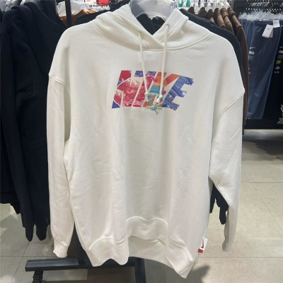 NIKE耐克连帽卫衣运动休闲加绒保暖针织女装套头衫HF1128-100 Z