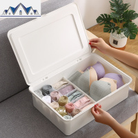 内衣内裤收纳盒放内衣 裤文胸袜子家用衣柜内分格带盖学生整理箱 三维工匠