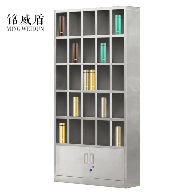 铭威盾不锈钢水杯柜员工茶杯存放柜车间食堂碗柜水杯收纳储物柜厂家直销