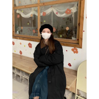 年冬季羽绒棉服女中长款韩版过膝单排扣宽松加厚设计感外套潮