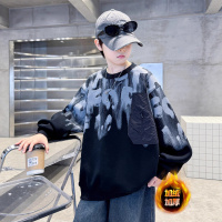 男童秋冬款加绒卫衣男孩秋冬季儿童装炸街打底衫中大童一体绒上衣