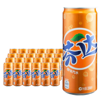 可口可乐(Coca-Cola)330ml*24听 细长罐整箱 芬达330ml*24听