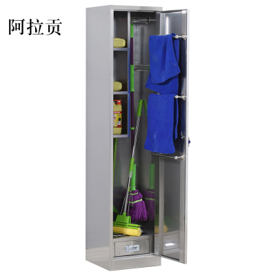 阿拉贡不锈钢员工储物柜杂物存放柜清洁柜201/304柜子可定制