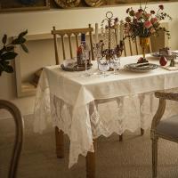 家柏饰(CORATED)法式复古蕾丝桌布北欧风长方形家用茶几餐桌布艺
