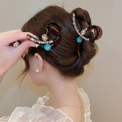 海洋之心发夹女2024新款高级感抓夹时尚百搭扎发盘发鲨鱼夹头饰送女朋友老婆情人节七夕生日礼物