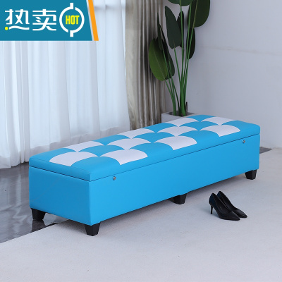 敬平长条沙发凳装实体娃娃女友收纳箱暗锁储物凳带锁娃娃收藏箱子皮凳收纳凳