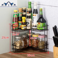 抖音网红款转角厨房置物架收纳架多层调味料架浴室储物架家居用品 三维工匠