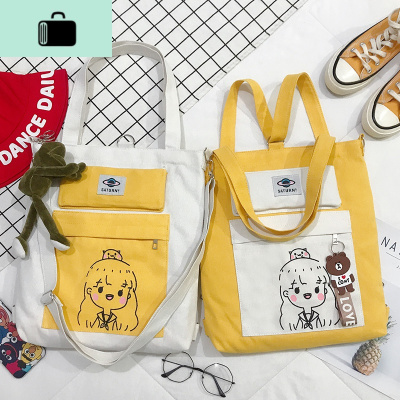 帆布包包女斜挎日系简约百搭ins学生可爱韩版大容量手提袋布袋NEWLAKE女手包