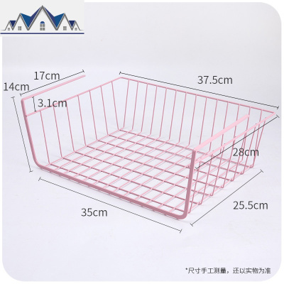 床上置物架宿舍厨房分层杂物收纳架卧室女寝室铺悬空桌下挂篮 三维工匠