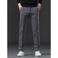 中年日常百搭小西裤男商务厚实保暖抗皱免烫弹力直筒休闲裤秋冬季