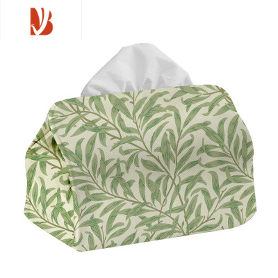 三维工匠Morris叶子植物图案设计客厅抽纸盒北欧风纸抽盒家居装饰纸巾盒 纸巾盒大号-叶子01