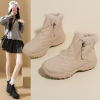 加绒高帮雪地靴女冬季新款学生ins韩版保暖休闲鞋棉鞋