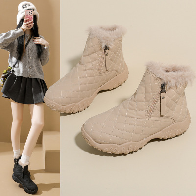 加绒高帮雪地靴女冬季新款学生ins韩版保暖休闲鞋棉鞋_8