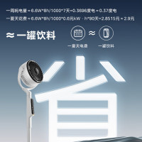 美的(Midea)电风扇空气循环扇卧室节能省电台式落地扇家用变频遥控 FGD24SFQ白色(小程序+语音+遥控+触控)