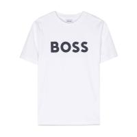 HUGO BOSS圆领短袖直下摆男孩T恤童装夏天透气舒适小男孩服装