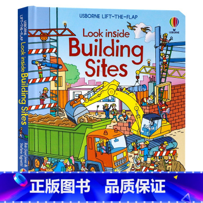 [正版]偷偷看里面系列建筑工地 Look Inside Building sites 英文原版绘本 Usborne出品