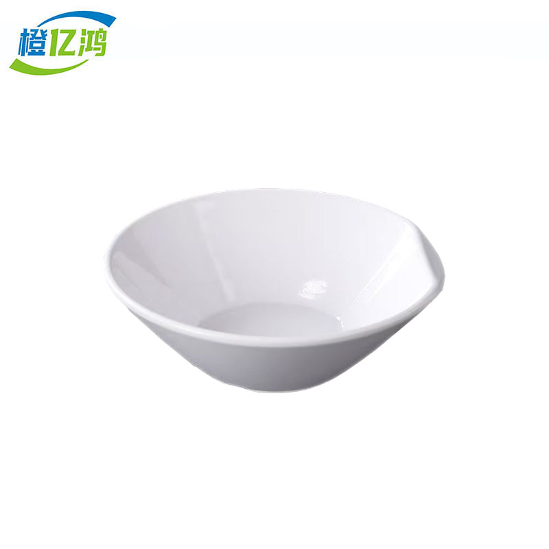 橙亿鸿 白色密胺餐碗 米饭碗 小汤碗 6英寸 个