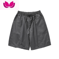 七斓高街设计感小众休闲后拉链西装短裤男夏季宽松直筒阔腿运动五分裤