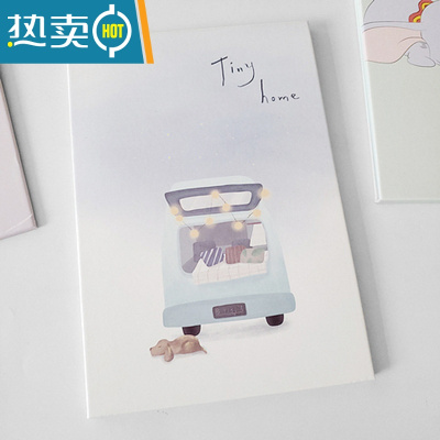 敬平可爱卡通大学生寝室桌面台式化妆镜超大女梳妆镜子纸折叠便携便携式用镜 紫红色 中号薄款旅行车