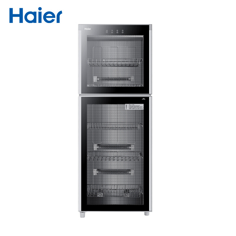海尔(haier)200l立式消毒柜ztd200-f 红外线高温消毒,双层光波物理