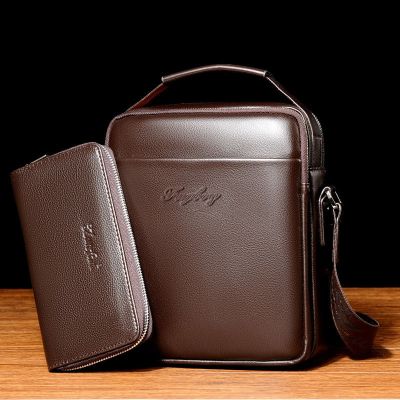 送手包质感真皮男包单肩包斜挎包休闲商务包男士包斜挎挂包