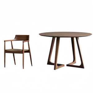 攸形餐桌90*75cm+2椅套