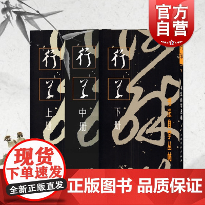 行草上中下册(全3册) 书法自学丛帖 书法碑帖 字帖 毛笔字 篆刻 行书及草书的学习方法 正版图书籍 上海书画出版社