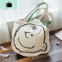ulzzang热卖童趣个性卡通简约时尚单肩帆布包文艺可爱大头购物袋NEW LAKE 收藏店铺,优先发货女士单肩包