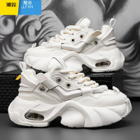 聚范网红男鞋夏季透气运动休闲青少年跑步气垫厚底增高小白老爹鞋