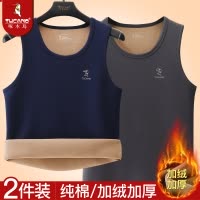 TUCANO/啄木鸟秋冬纯棉男士保暖背心加绒加厚全棉保暖上衣打底衫