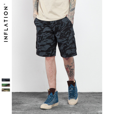 【硬汉风格】2018年夏季工装裤系列黑迷彩男士短裤多袋男式休闲裤