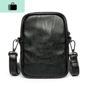 潮流新款时尚青年小包户外运动骑行挎包潮流皮质男士单肩包手机包NEW LAKE 黑色 黑色