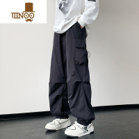 YANXU美式机能伞兵裤子男潮流工装束脚休闲裤户外运动登山冲锋裤