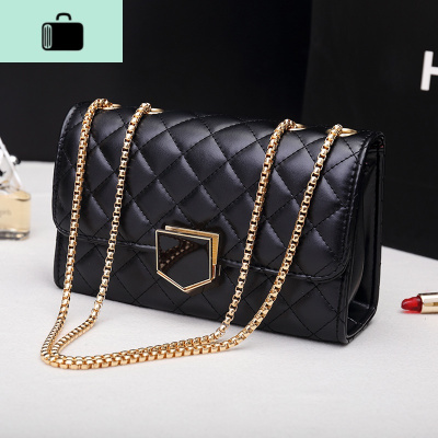 包包女2020新款潮韩版百搭菱格链条包单肩斜挎包简约大气迷你女包NEW LAKE女斜挎包