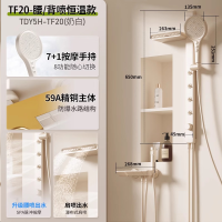 惠达(HUIDA)-TF20 分体式无顶喷淋浴花洒套装浴室简易花洒钢琴键置物增压洗澡花洒