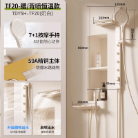 惠达(HUIDA)-TF20 分体式无顶喷淋浴花洒套装浴室简易花洒钢琴键置物增压洗澡花洒