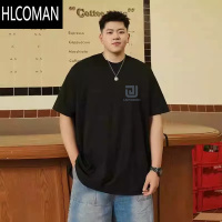HLCOMAN特大码肥佬短袖t恤男士2025夏季加肥加大胖子300斤宽松半袖潮