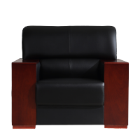 鸿业盛大FS-S831皮艺沙发单人位办公沙发接待会客单人位沙发办公室家具单人位沙发办公沙发牛皮970L*800W*90