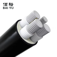 佰裕 铝芯铠装电缆 ZC-YJLV22 0.6/1KV 4*50 米