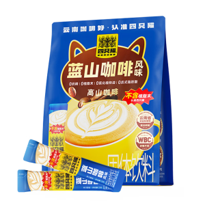 四只猫咖啡云南 蓝山咖啡25条 0植脂末速溶咖啡粉 冲调饮品 375g