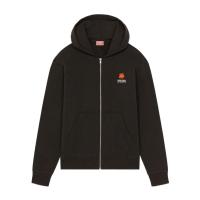 高田贤三(Kenzo)纯棉男款连帽拉链卫衣胸前徽章装饰休闲百搭套头